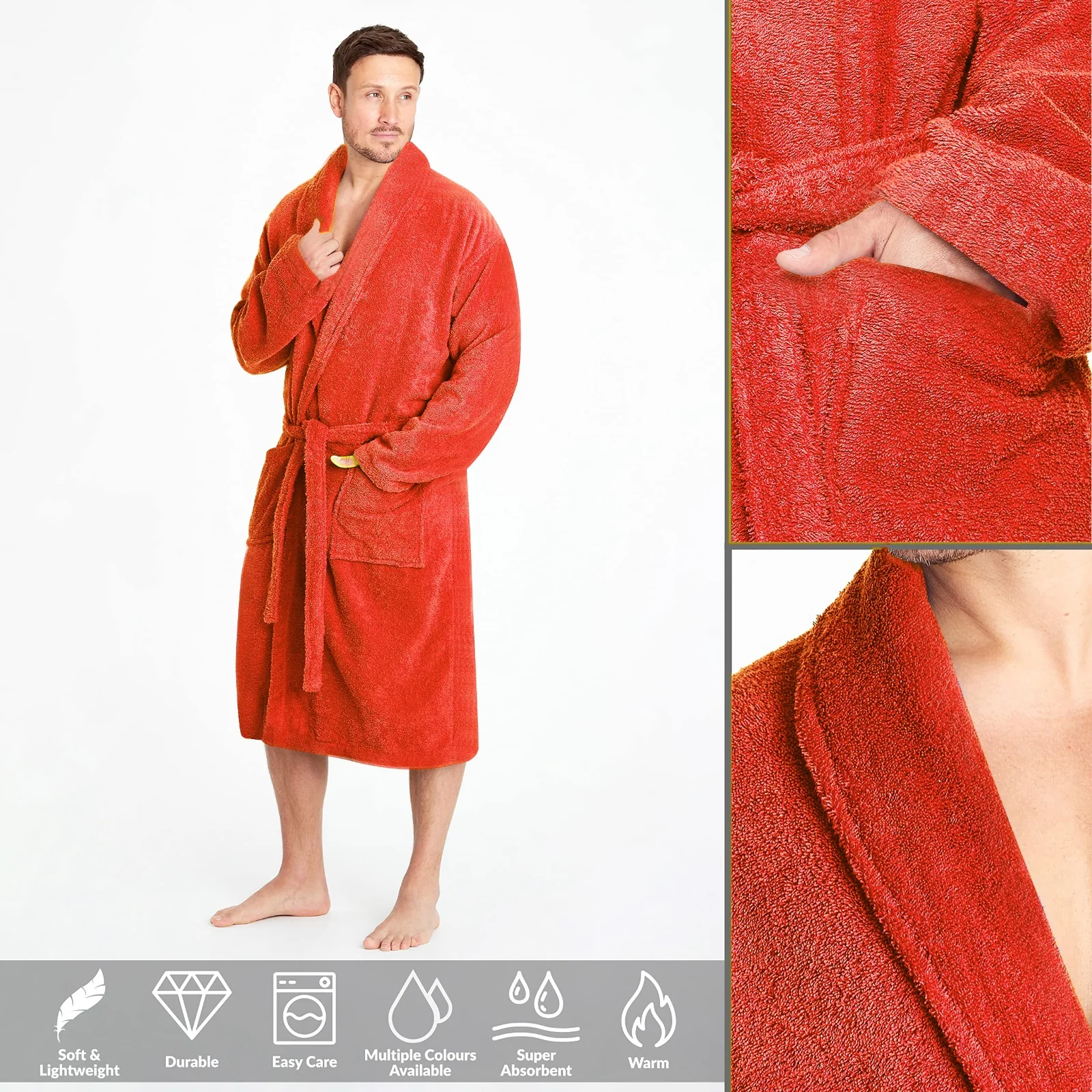 100% Cotton Bathrobe -Slush - Image 2
