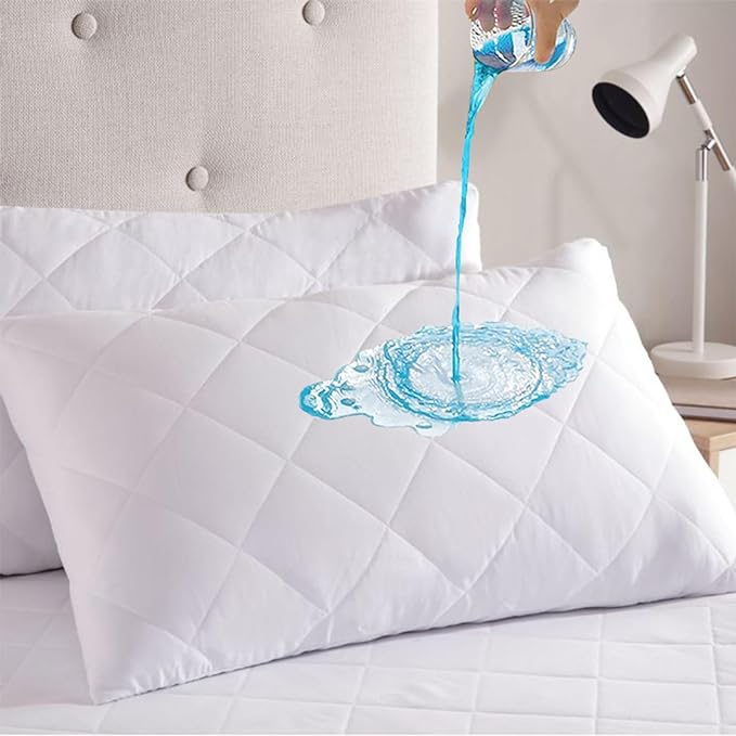 100% Waterproof Pillow Protector-White