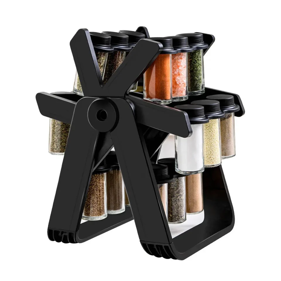 21 PCs Rotating Spice Jar Organizer-14277-With Stand - Image 4