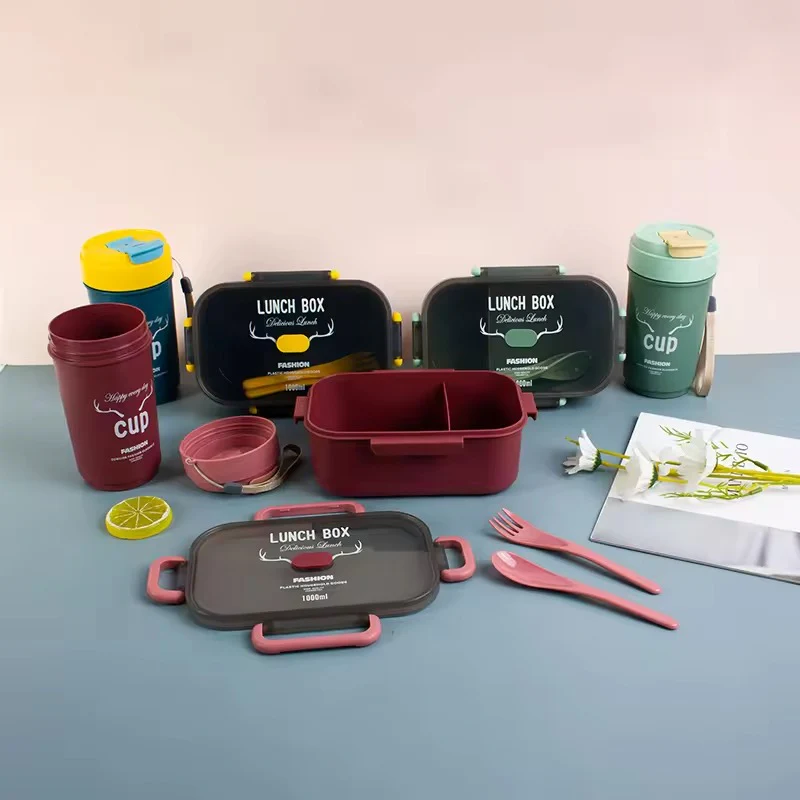 2PCS Lunch Box Set-(5898)Mate Sea Green - Image 2