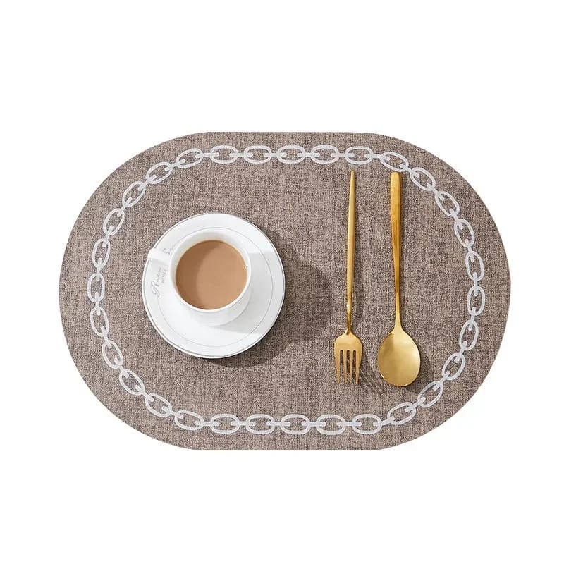2PCs Oval Shape Leather Placemats(SA2405-258) - Image 7