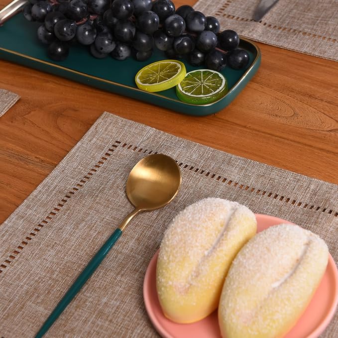 2PCs Rectangular Shape Placemats-5852 (SA2405-252)Brown - Image 7
