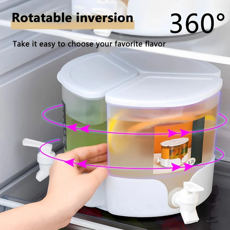 3 Portions 360° Rotatable Juice 5453 Dispenser - Image 34