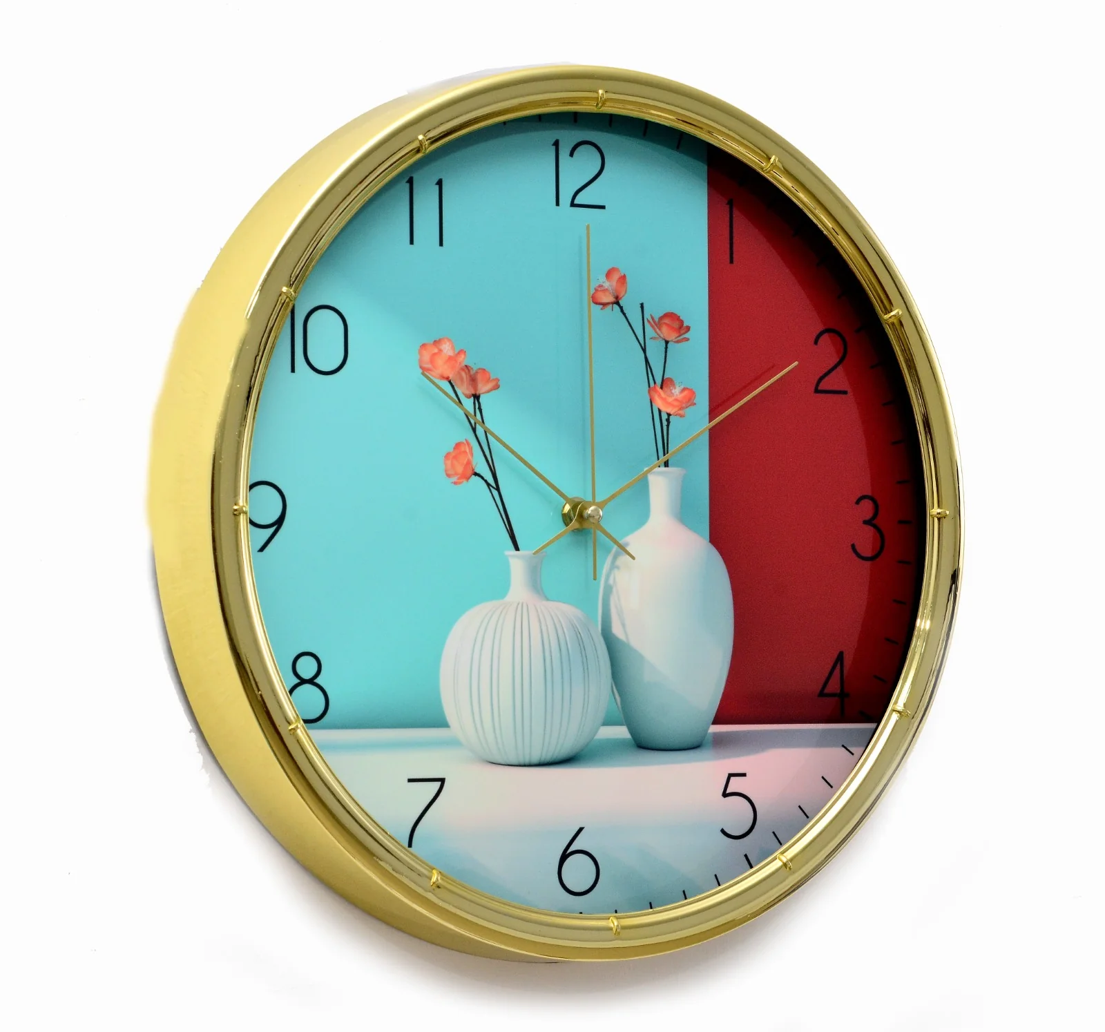 35 Cm Wall Clock SA-23-17-Double Vase - Image 2
