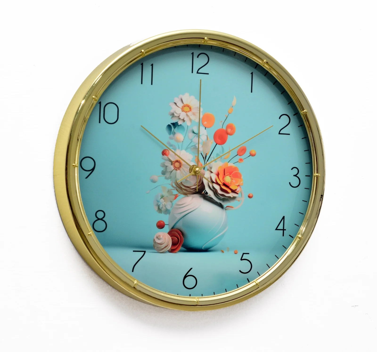 35 Cm Wall Clock SA-23-17-Flowers Bunch - Image 2