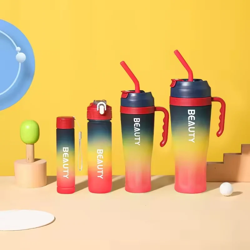 4 in 1 Water Bottle Set BPA Free-Black