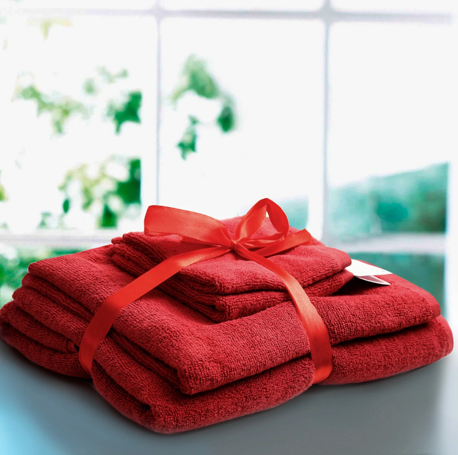 4 PCs Towel Pack- Red - Image 2