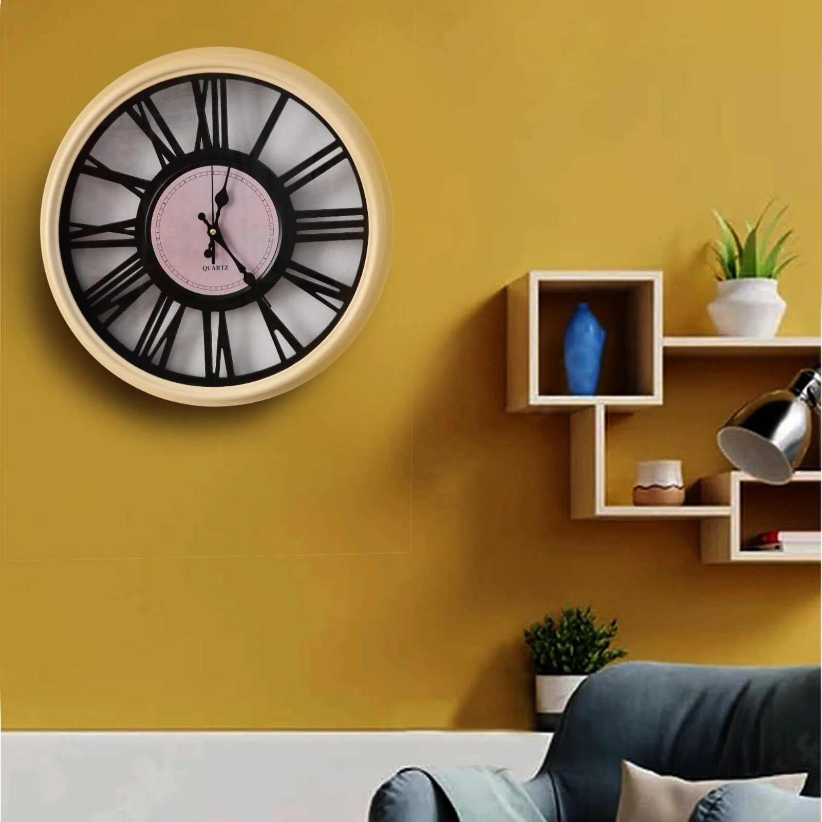 45 Cm Wall Clock-Ash Roman