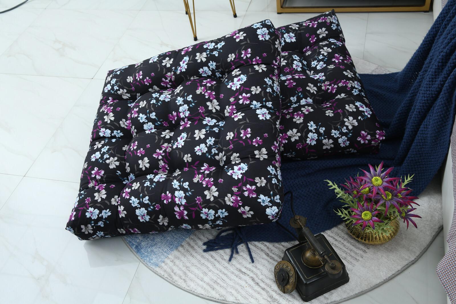 Digital Printed Square Floor Cushions-Rosemary - Image 10