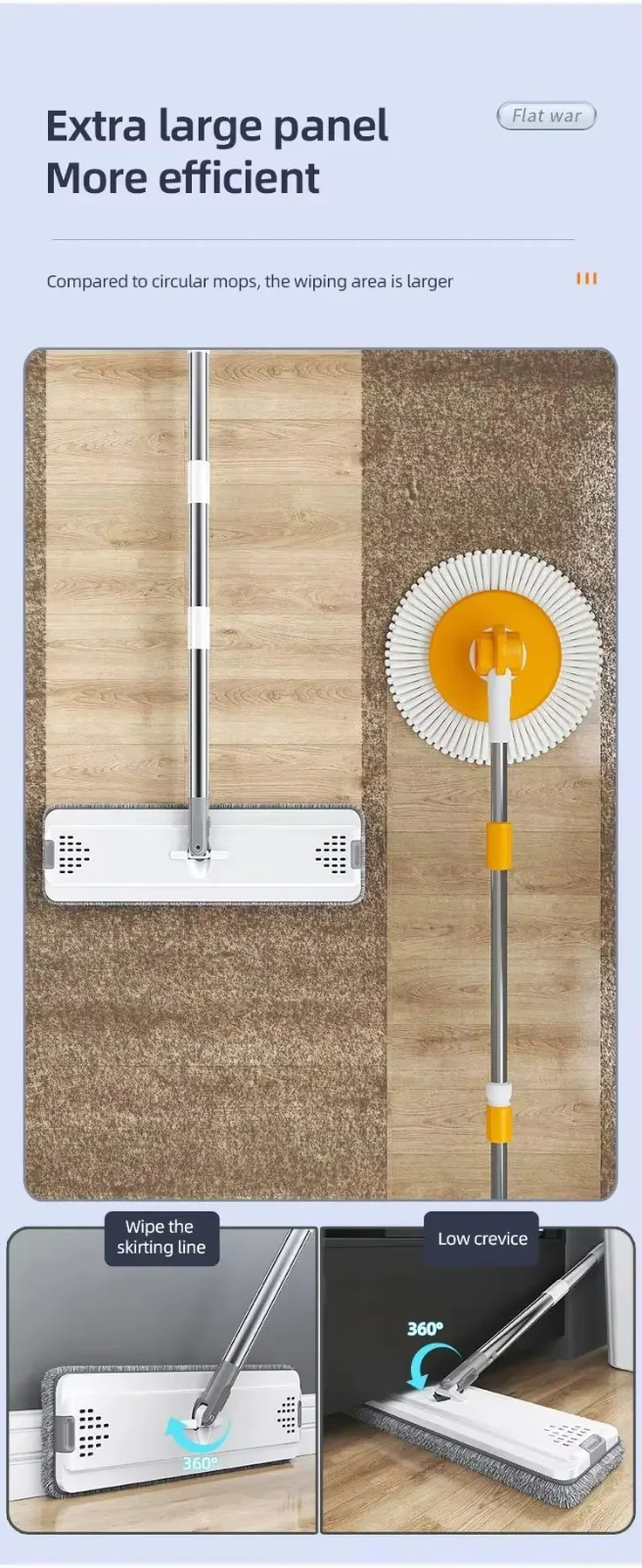 Flat Floor Mop With Bucket-SA2408-126 - Image 13