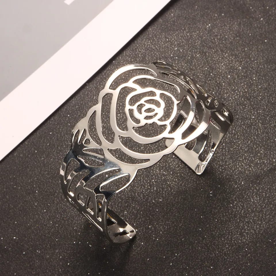 Metal Napkin Holders (5098)-Silver Rose - Image 3