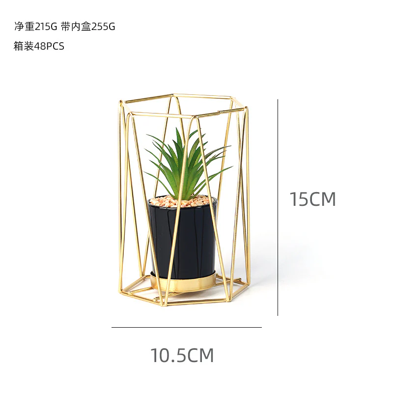 Metal Pot Stand Cylindrical-Golden(SA2405-154) - Image 2