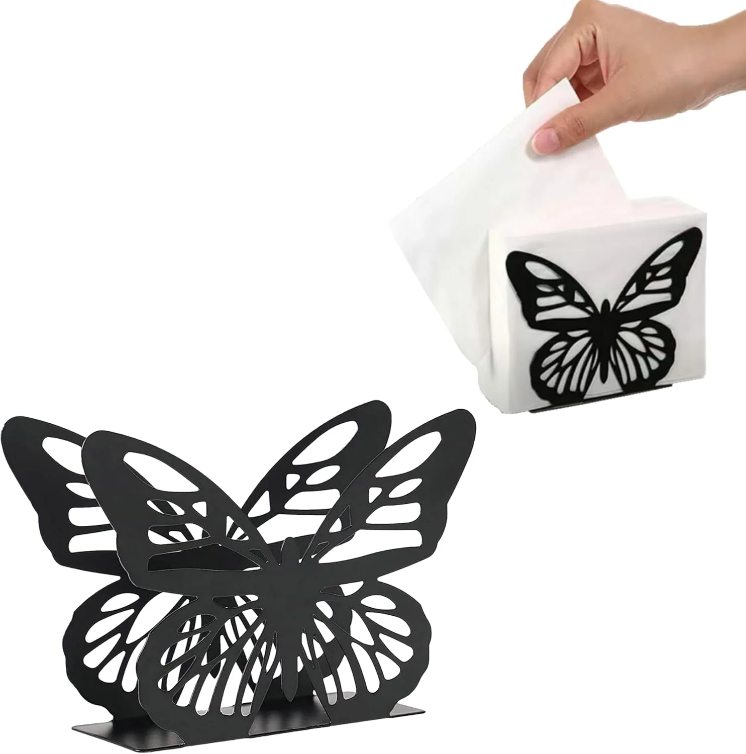 Metallic Napkins & Tissue Holder-Butterfly(SA2408-129)
