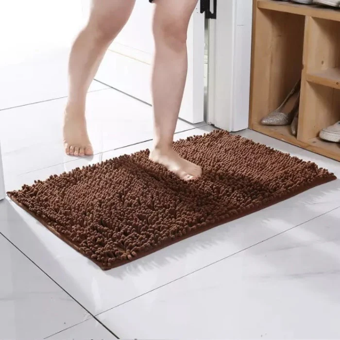 Microfiber anti Slip Bath Mat-Coffee - Image 2