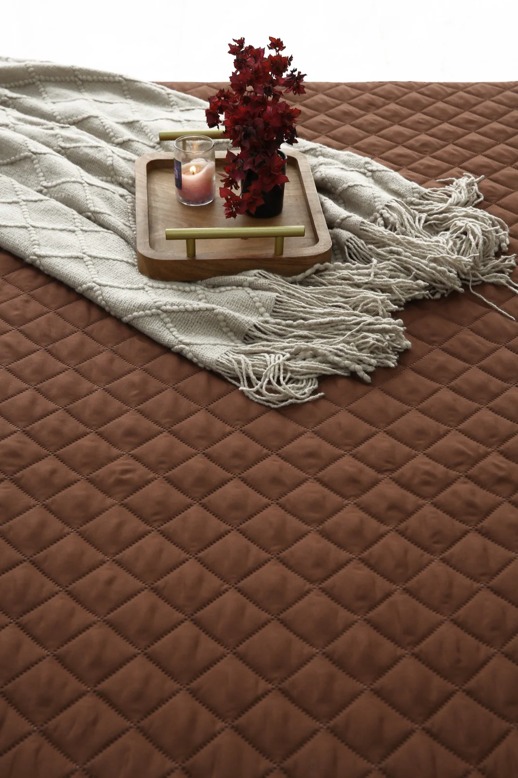 Quilted Waterproof Mattress Protector-Brown - Image 12
