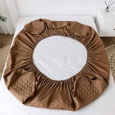 Quilted Waterproof Mattress Protector-Brown - Image 5