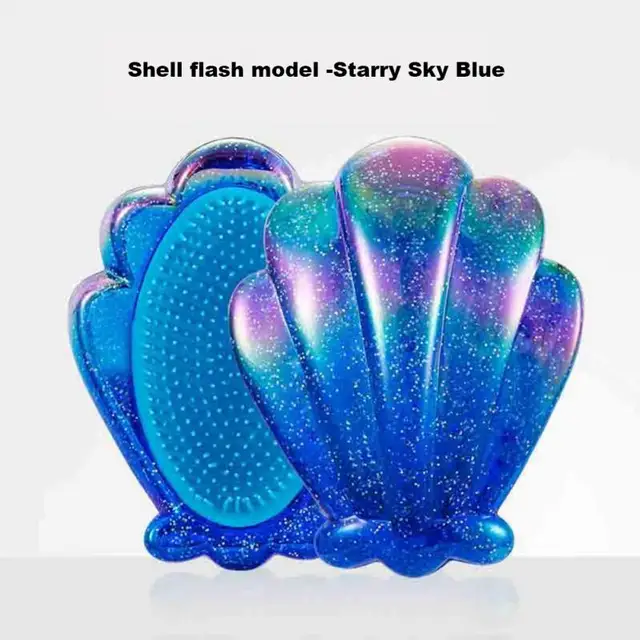 Shiny Shell Hair Brush-Mermaid Shell - Image 6