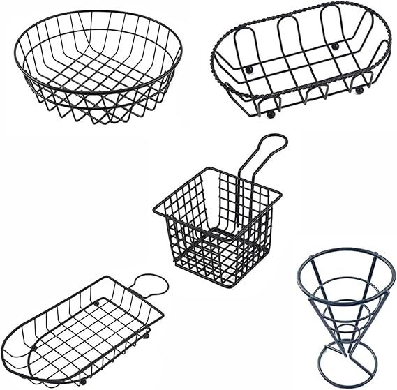 Stainless Steel Tower Snack Basket5646-Black - Image 5