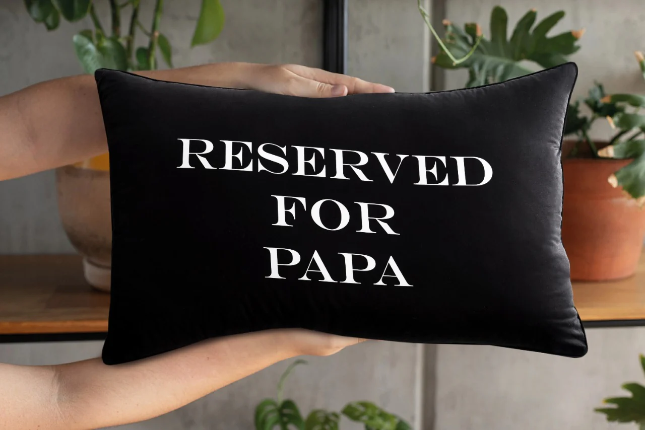Text Pillow-Reserved For Papa - Image 2