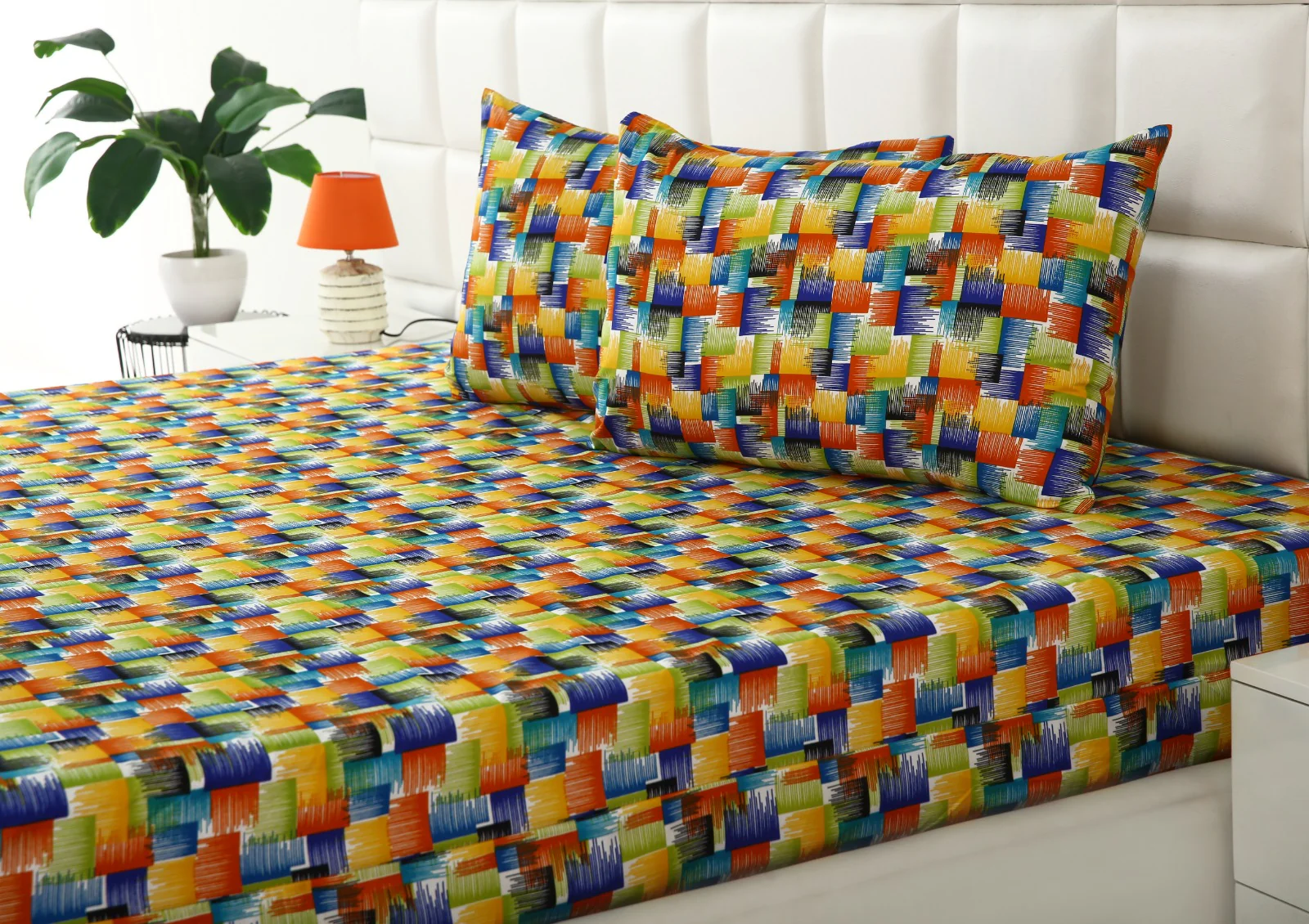 Zipper Mattress Cover Printed-Coral Rush - Image 3
